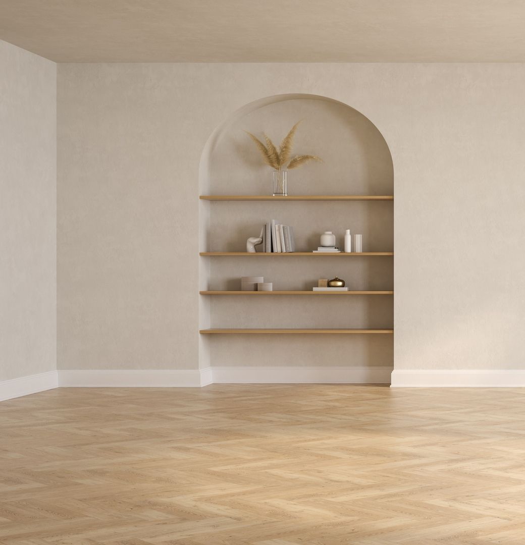 Ein Einbauschrank an einer hellen Wand